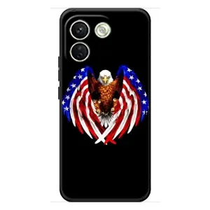 Чехол Флаг USA для Xiaomi Redmi Note 17 Pro Max (Крылья США)