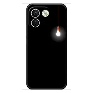 Чехол с картинками на черном фоне для Xiaomi Redmi Note 17 Pro Max (Лампочка)