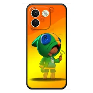 Чехол Бравл Старс для Xiaomi Redmi Note 17 Pro Max (LEON в кофте)