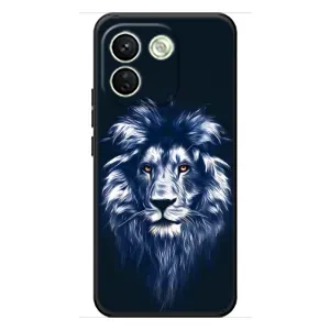 Чехол с картинкой на Xiaomi Redmi Note 17 Pro Max (Лев - синий)