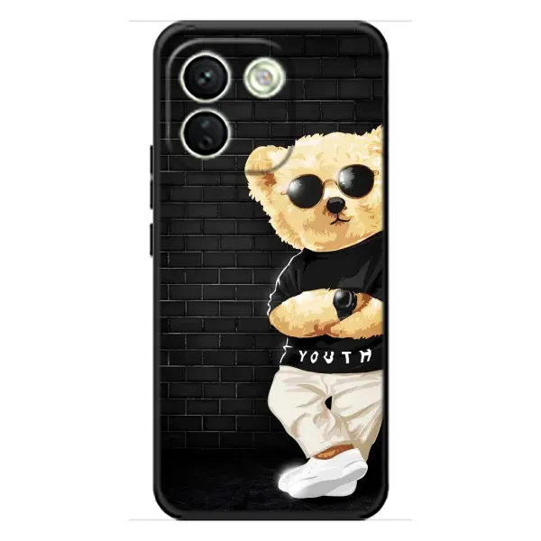 Чехол с рисунком «Мишка в очках» для Xiaomi Redmi Note 17 Pro Max