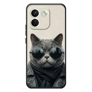 Чехол на тематику: Коты для Xiaomi Redmi Note 17 Pro Max (Модный кот)