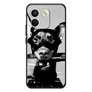Чехол ДОБЕРМАН для Xiaomi Redmi Note 17 Pro Max (Опасный доберман)