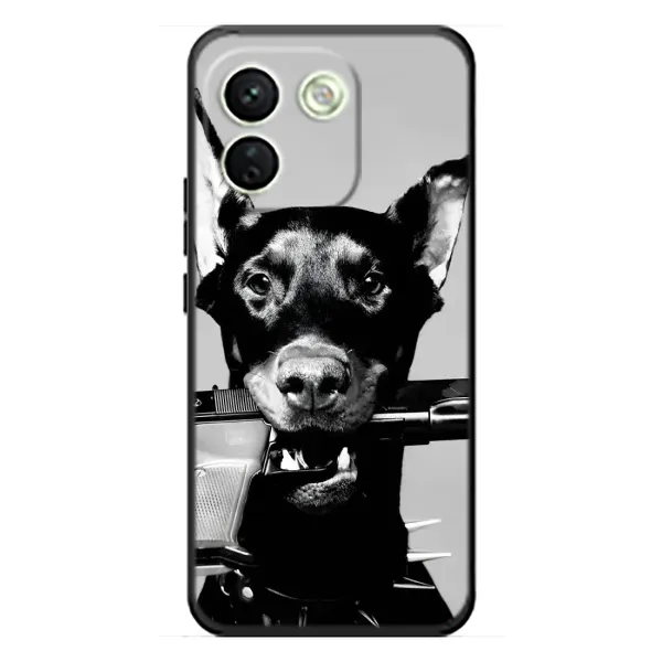 Чехол с рисунком «Опасный доберман» для Xiaomi Redmi Note 17 Pro Max Чехол с рисунком «Опасный доберман» для Xiaomi Redmi Note 17 Pro Max