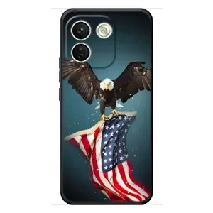 Чехол Флаг USA для Xiaomi Redmi Note 17 Pro Max (Орел и флаг)