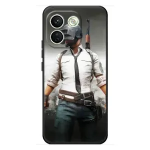 Силиконовый чехол с картинкой "Герой Pubg" на Xiaomi Redmi Note 17 Pro Max (Пабг)