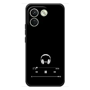 Чехол с картинками на черном фоне для Xiaomi Redmi Note 17 Pro Max (Плеер)