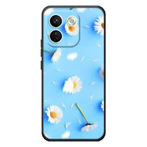 Чехол с Цветами для Xiaomi Redmi Note 17 Pro Max (ромашки на голубом)