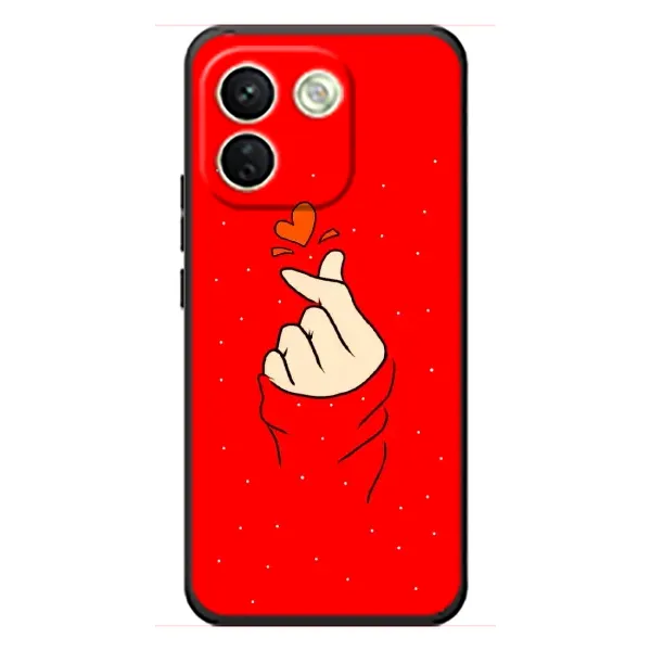 Чехол с рисунком «Сердце на красном» для Xiaomi Redmi Note 17 Pro Max