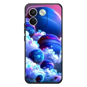 Чехлы КОСМОС для Xiaomi Redmi Note 17 Pro Max (Синие планеты)