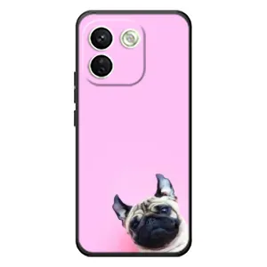Бампер для Xiaomi Redmi Note 17 Pro Max з картинкою "Песики" (Собака на рожевому)