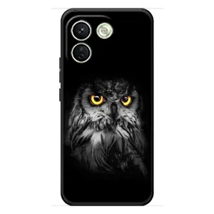 Чехлы с принтом СОВЫ для Xiaomi Redmi Note 17 Pro Max (Сова на чёрном)