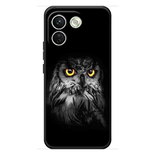 Чехол с рисунком «Сова на чёрном» для Xiaomi Redmi Note 17 Pro Max Чехол с рисунком «Сова на чёрном» для Xiaomi Redmi Note 17 Pro Max
