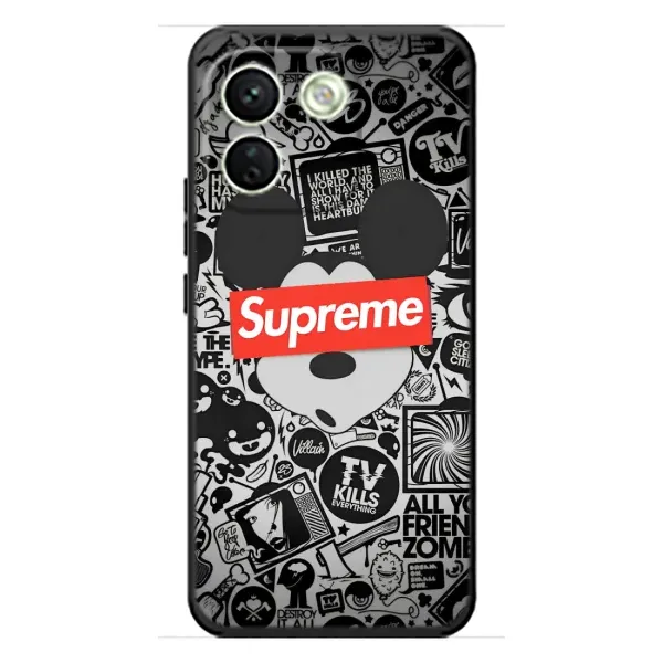 Чехол с рисунком «Supreme Маус» для Xiaomi Redmi Note 17 Pro Max Чехол с рисунком «Supreme Маус» для Xiaomi Redmi Note 17 Pro Max
