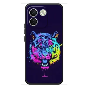 Силиконовый бампер с картинкой животных для Xiaomi Redmi Note 17 Pro Max (Тигр-Арт)