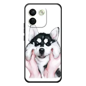 Бампер для Xiaomi Redmi Note 17 Pro Max з картинкою "Песики" (Собака Хаскі)