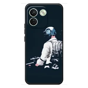 Силиконовый чехол с картинкой "Герой Pubg" на Xiaomi Redmi Note 17 Pro Max (В экиперовке)