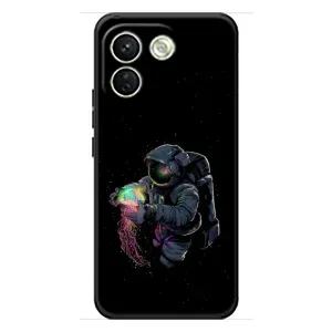 Силиконовый Чехол с принтом "Космонавты" на Xiaomi Redmi Note 17 Pro Max (В руках земля)