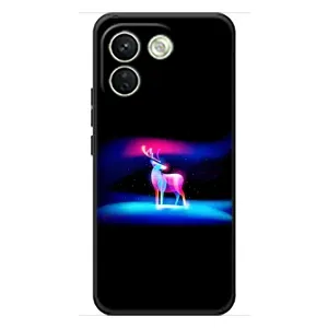 Силиконовый бампер с картинкой животных для Xiaomi Redmi Note 17 Pro Max (Яркий олень)