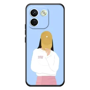 Силиконовый Чехол на Xiaomi Redmi Note 17 Pro Max с картинкой Стильных Девушек (Желтая кепка)