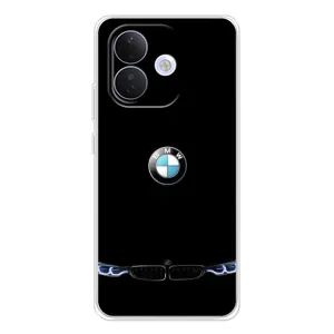 Силиконовый бампер с картинкой машины на Xiaomi Redmi Note 17 Pro (Черный BMW)
