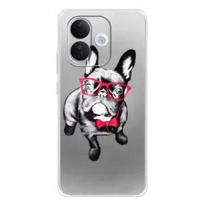 Чехол (ТПУ) Милые собачки для Xiaomi Redmi Note 17 Pro (Бульдог в очках)