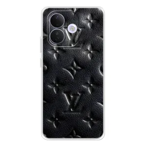 Текстурный Чехол Louis Vuitton для Сяоми Редми Ноте 17 Про (Черный ЛВ)