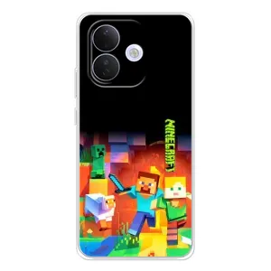 Чехлы для Xiaomi Redmi Note 17 Pro (Персонажи Майн Крафт) (Герой Майнкрафт)