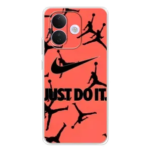 Силиконовый Чехол Nike Air Jordan на Сяоми Редми Ноте 17 Про (Just Do It)