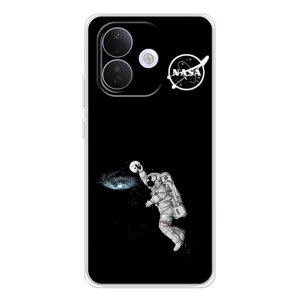 Силіконовый бампер з принтом "Наса" на Xiaomi Redmi Note 17 Pro (Космонавт баскетболіст)