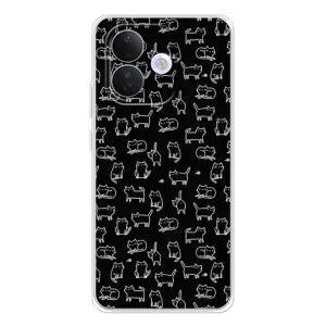 Чехол на тематику: Коты для Xiaomi Redmi Note 17 Pro (Котики на черном)