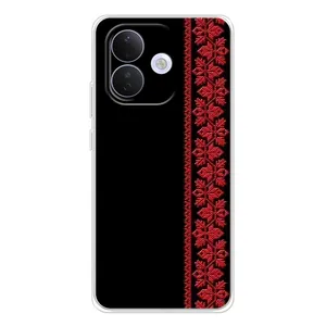 Силиконовый Чехол на Xiaomi Redmi Note 17 Pro (Красная Вышиванка)