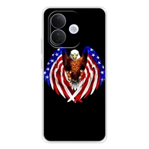 Чехол Флаг USA для Xiaomi Redmi Note 17 Pro (Крылья США)