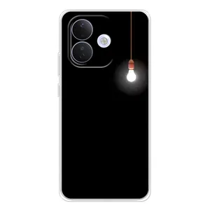 Чохол з картинками на чорному фоні для Xiaomi Redmi Note 17 Pro (Лампочка)