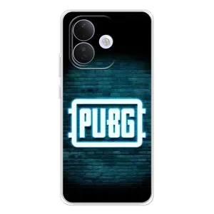 Чохол (TPU) з картинкою "Лого Пабг" на Сяомі Редмі Ноут 17 Про (Лого PUBG)