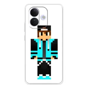 Чехлы для Xiaomi Redmi Note 17 Pro (Персонажи Майн Крафт) (Мальчик в голубом)