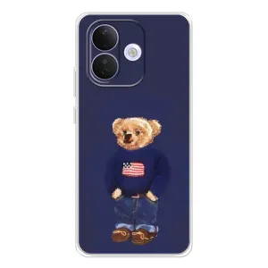 Чехлы Мишка Тедди для Сяоми Редми Ноте 17 Про (Мишка USA)