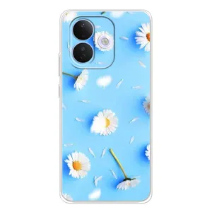 Чохол з Квітами для Xiaomi Redmi Note 17 Pro (ромашки на блакитному)