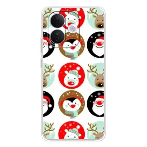 Силиконовый бампер на рождество для Xiaomi Redmi Note 17 Pro (Рождественский принт)