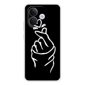 Чехлы (Знак сердечка) на Xiaomi Redmi Note 17 Pro (Сердце на черном)