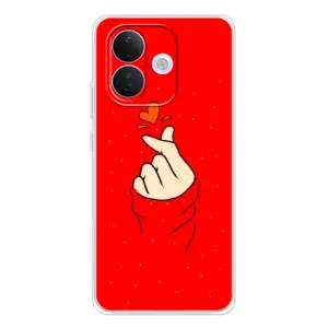 Чехлы (Знак сердечка) на Xiaomi Redmi Note 17 Pro (Сердце на красном)