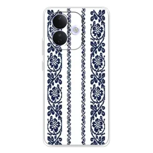 Силиконовый Чехол на Xiaomi Redmi Note 17 Pro с картинкой Вышиванки (Синяя вышиванка)