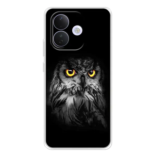 Чехол с рисунком «Сова на чёрном» для Xiaomi Redmi Note 17 Pro Чехол с рисунком «Сова на чёрном» для Xiaomi Redmi Note 17 Pro