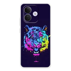 Силиконовый бампер с картинкой животных для Xiaomi Redmi Note 17 Pro (Тигр-Арт)