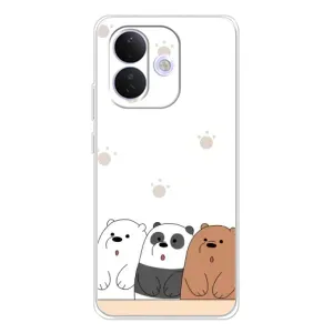 Чехлы с изображением разных животных для Xiaomi Redmi Note 17 Pro (Удивленные медвеженки)