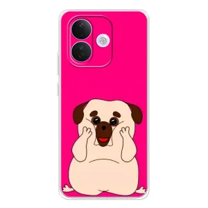 Чехол (ТПУ) Милые собачки для Xiaomi Redmi Note 17 Pro (Веселый Мопсик)