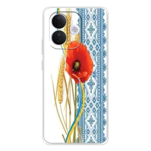 Силиконовый Чехол на Xiaomi Redmi Note 17 Pro с картинкой Вышиванки (Вышиванка с цветком)