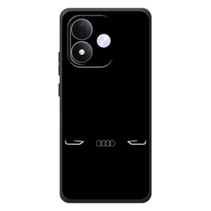 Силиконовый бампер с картинкой машины на Xiaomi Redmi Note 17 (Силует Audi)