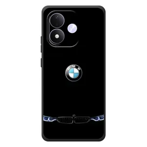 Силиконовый бампер с картинкой машины на Xiaomi Redmi Note 17 (Черный BMW)