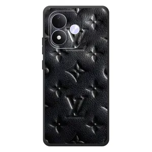 Текстурний Чохол Louis Vuitton для Сяомі Редмі Ноте 17 (Чорний ЛВ)